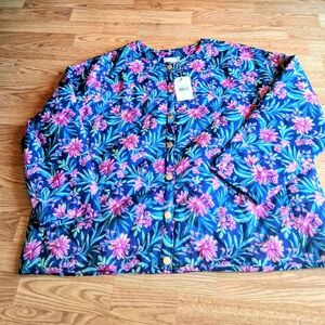 NWT Womens Plus Navy Blue, Quilted Jaclet, Sz 2X, Msrp $76